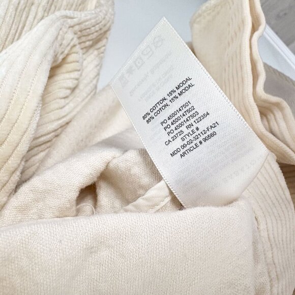 Aritzia Babaton Graydon Shirt Jacket Cream Corduroy XXS Shacket Winter Fall - Picture 7 of 8